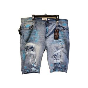 Men FWRD DENIM & CO. Worn Shreds Denim Short Size 44 New